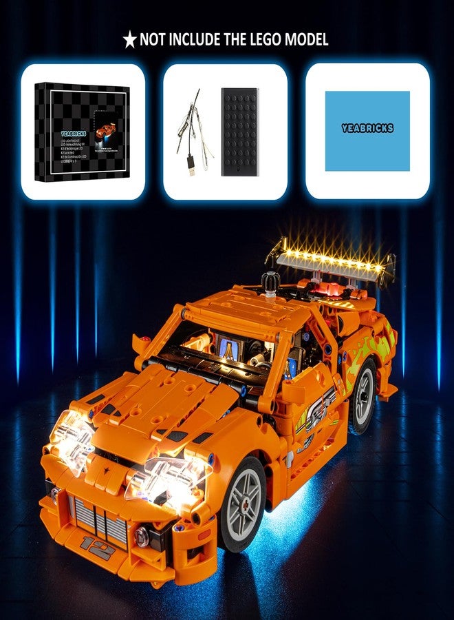 YEABRICKS LED Light for 42204 Technic Fast and Furious Toyota Supra MK4 Building Blocks Model (Building Set NOT Included) - Image 5